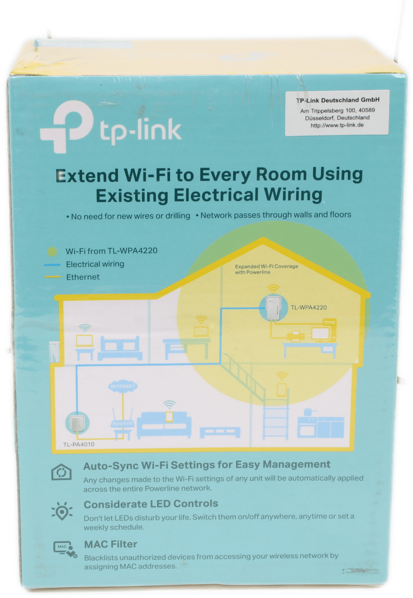 TP-Link TL-WPA4220 Ver.5.0 AV600 Gigabit Powerline Wi-Fi Kit EU | Wi-Fi Extender | 9598 (Bild 5 von 6)