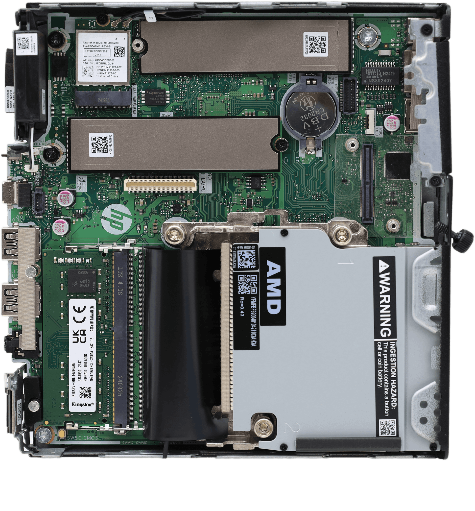 HP Elite 805 G8 Mini PC - Ryzen 5 PRO 5650GE 16GB DDR4 256GB NVMe | 10570 (Bild 6 von 7)