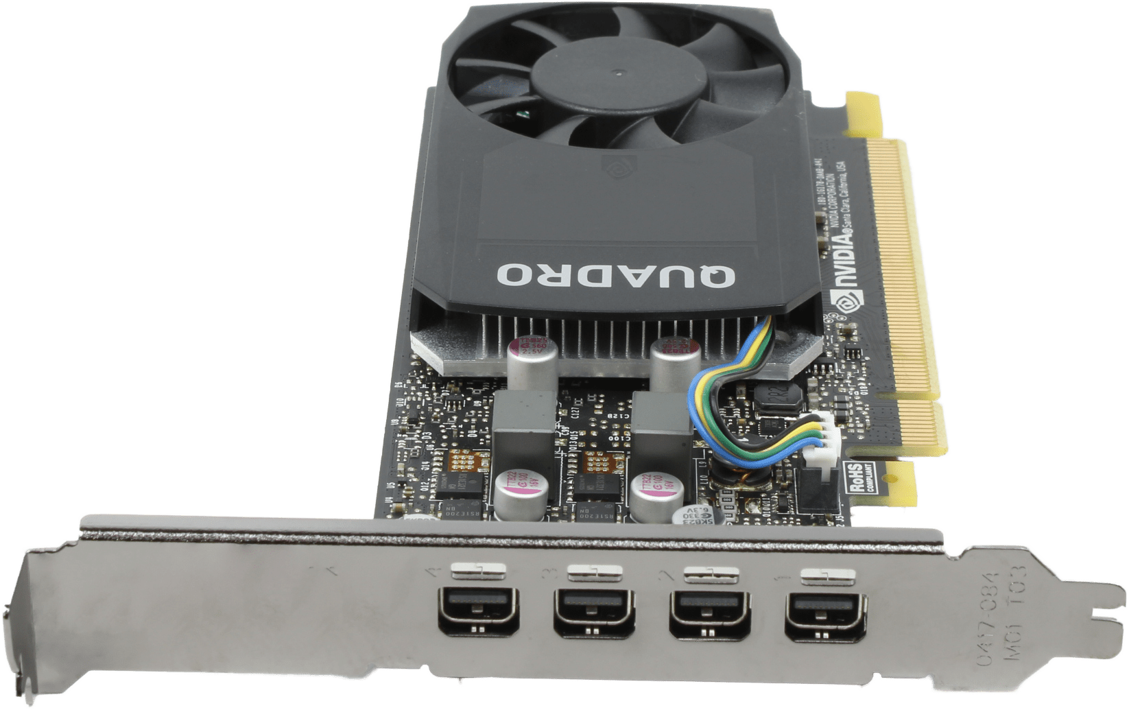 Nvidia Dell Quadro P1000 - 4GB GDDR5 - 4x Mini DisplayPort Full Profile - 0R27V4 | 10120 — front view (image 4 of 5)