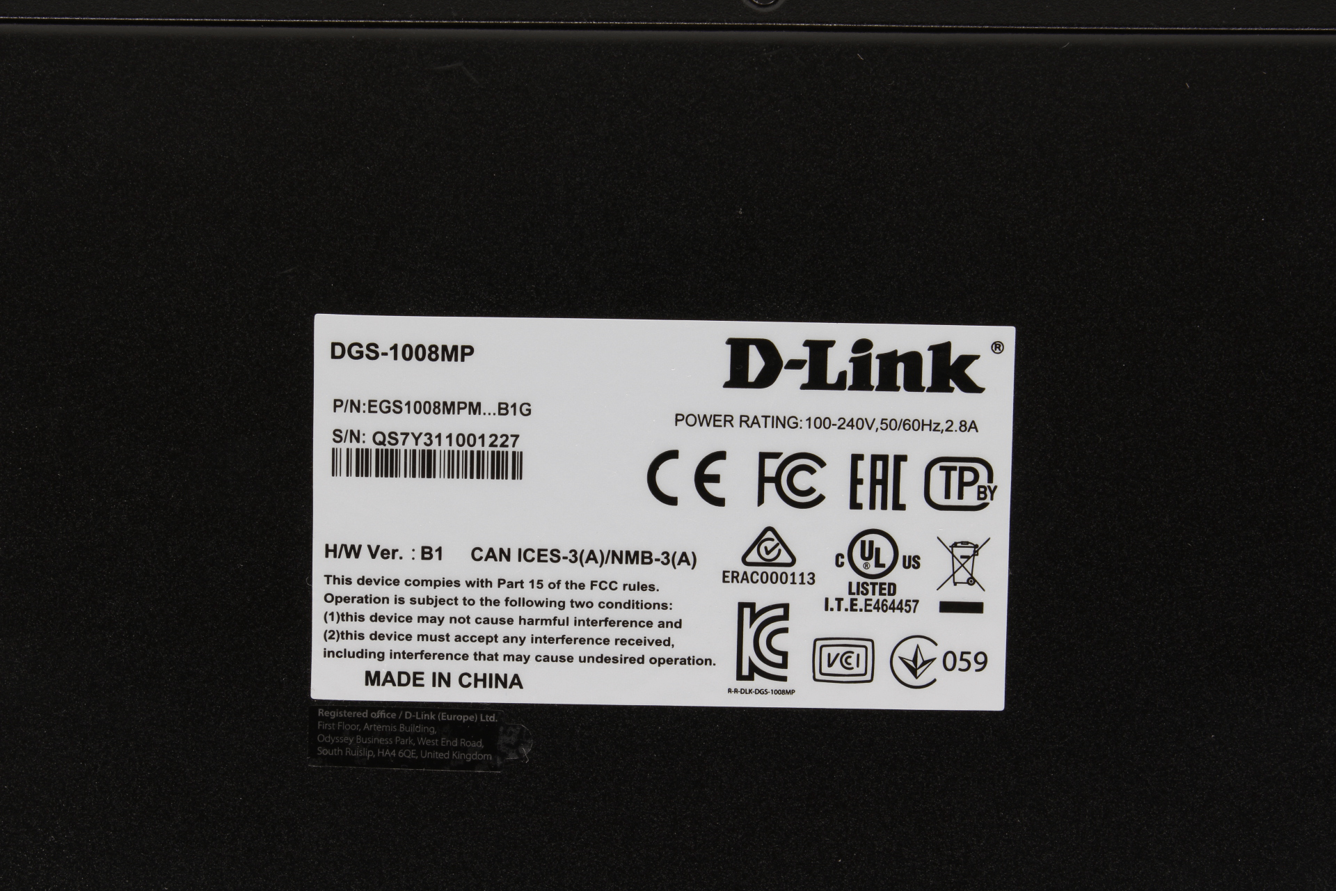 D-Link | DGS1008MP 8-Port Desktop / Rackmount Gigabit PoE+ Switch | Plug & Play | 9683 (Bild 2 von 6)