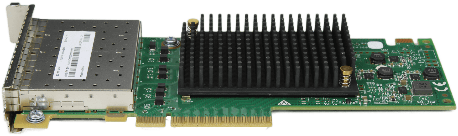 IBM Quad Port 16G SFP+ FC PCIe x8 Netzwerkkarte 00WY984 Low Profile ohne Module | 10018 — Seitenansicht (Bild 2 von 6)