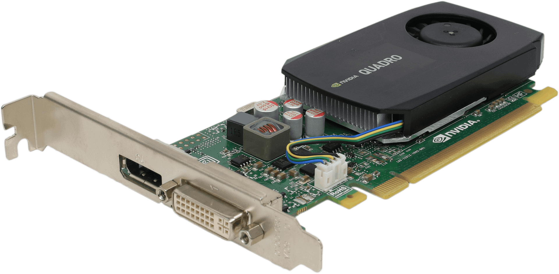 Nvidia PNY Quadro K600 - 1GB DDR3 2x DP 1.2 1x DVI-I DL PCIe2 x16 41W FP | 10342 — Produktbild (Bild 2 von 6)