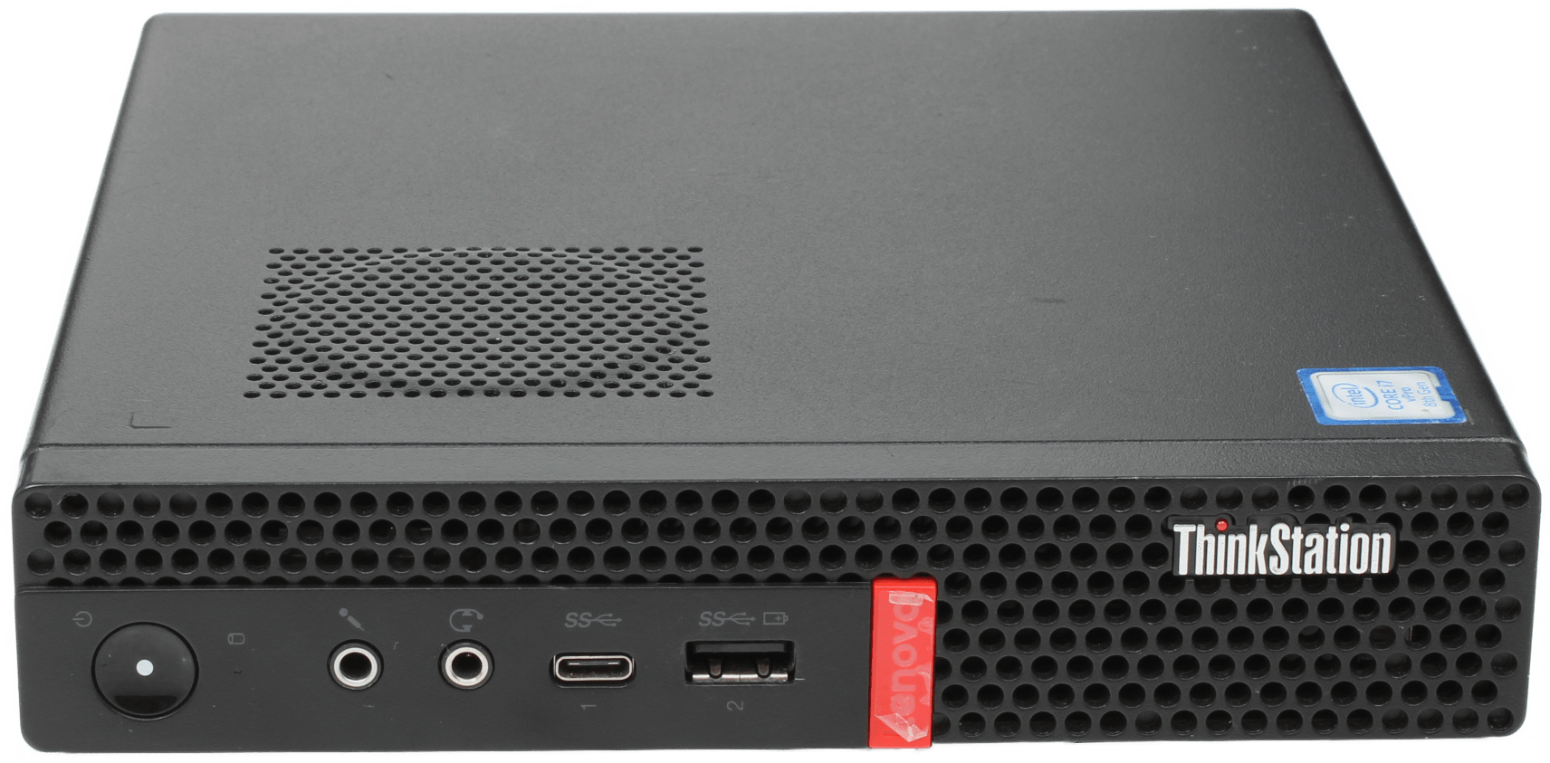 Lenovo ThinkStation P330 Tiny PC i5-8400T - 8GB RAM - 256GB M.2 WLAN Win11 +PSU | 10112 — Vorderansicht (Bild 2 von 6)