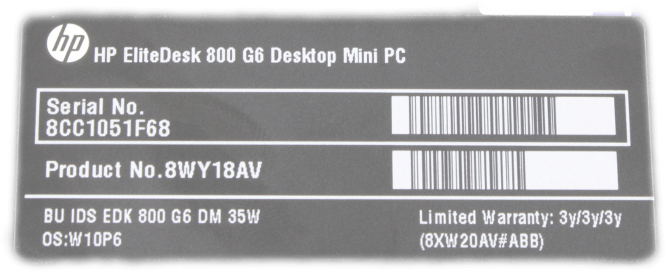 HP EliteDesk 800 G6 Desktop Mini PC i5-10600T 16 GB DDR4 512GB M.2 NVMe SSD WLAN | 9350 (Bild 5 von 8)