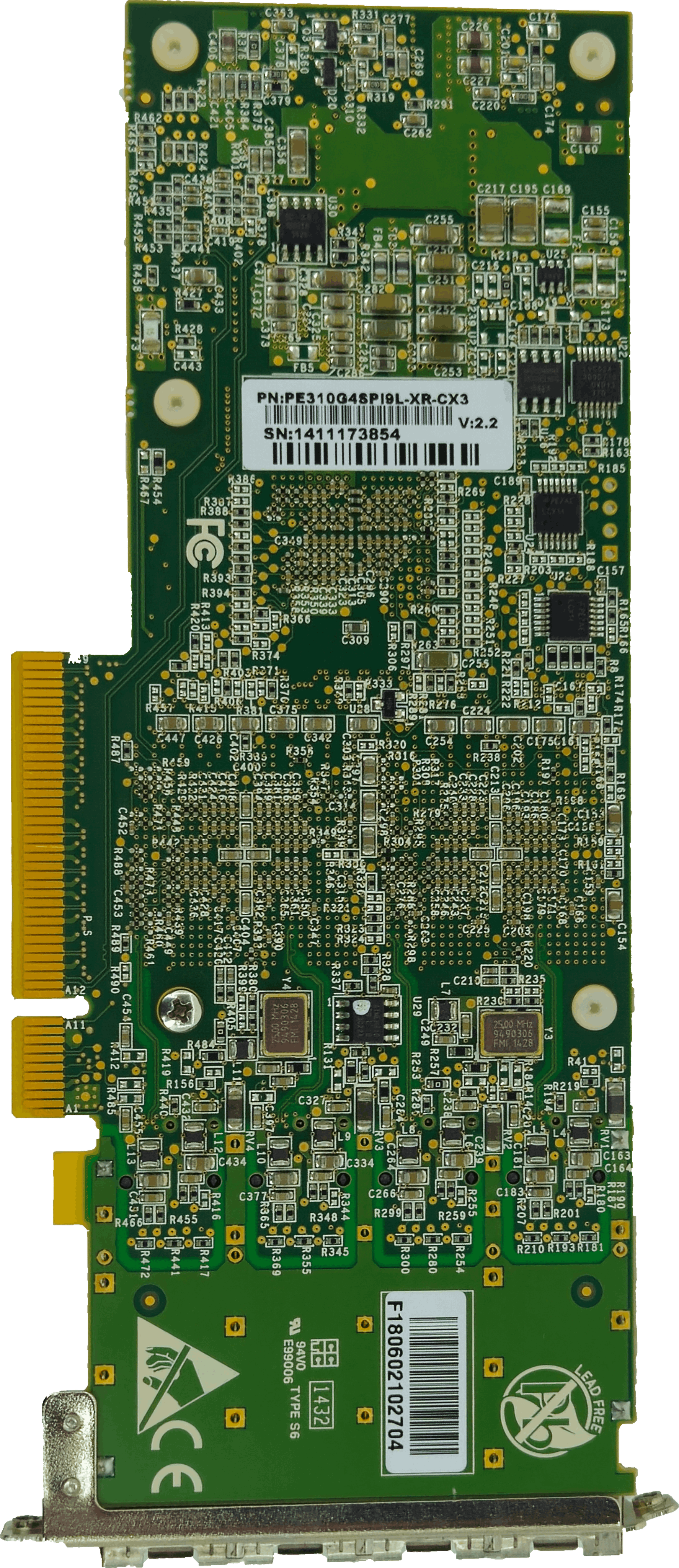 Silicom 4 Port Adapter - 10Gbps Fibre Channel SFP+ PCIe x8 - PE310G4SPI9L-XR-CX3 | 10333 (Bild 6 von 6)