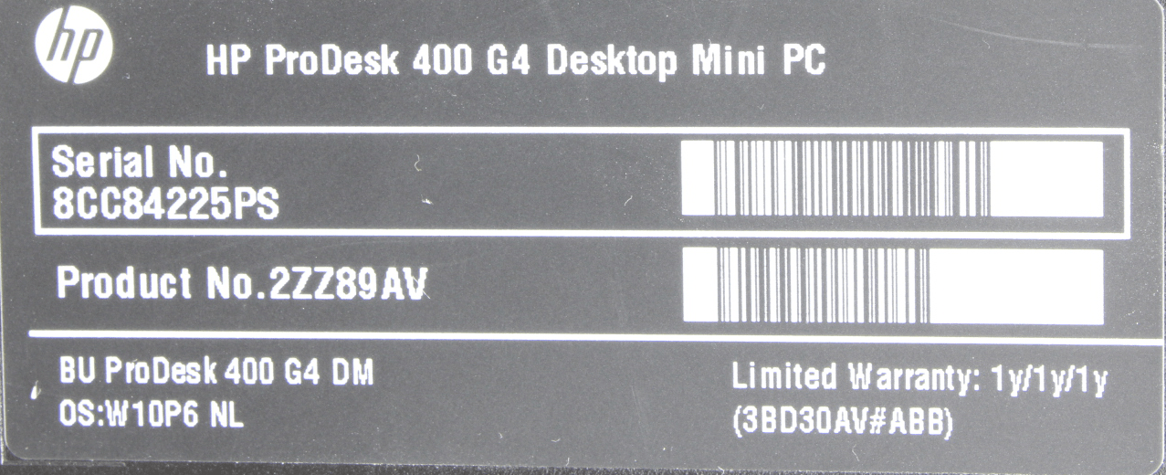 HP ProDesk 400 G4 Desktop Mini PC - i5-8500T 8GB DDR4 256GB NVMe Win11 +Netzteil | 9642 (Bild 5 von 6)