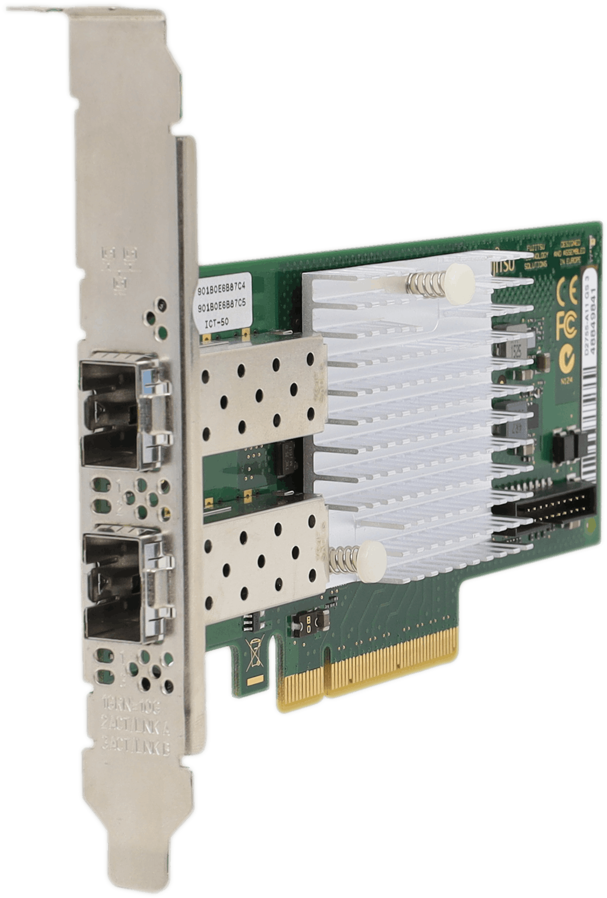 Fujitsu Primergy Dual-Port 10 GbE SFP+ PCIe 2.0 x8 D2755-A11 GS3 Full Profile | 10558